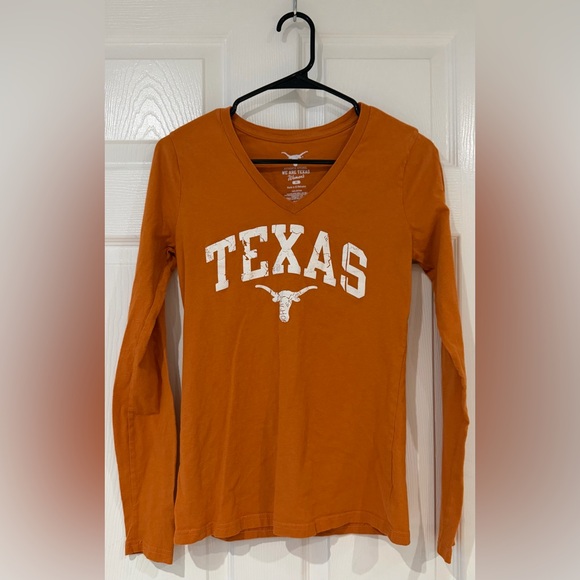 Authentic Apparel Tops - Burnt Orange Long Sleeve Texas Longhorns Tee Shirt Size M 100% Cotton Collegiate